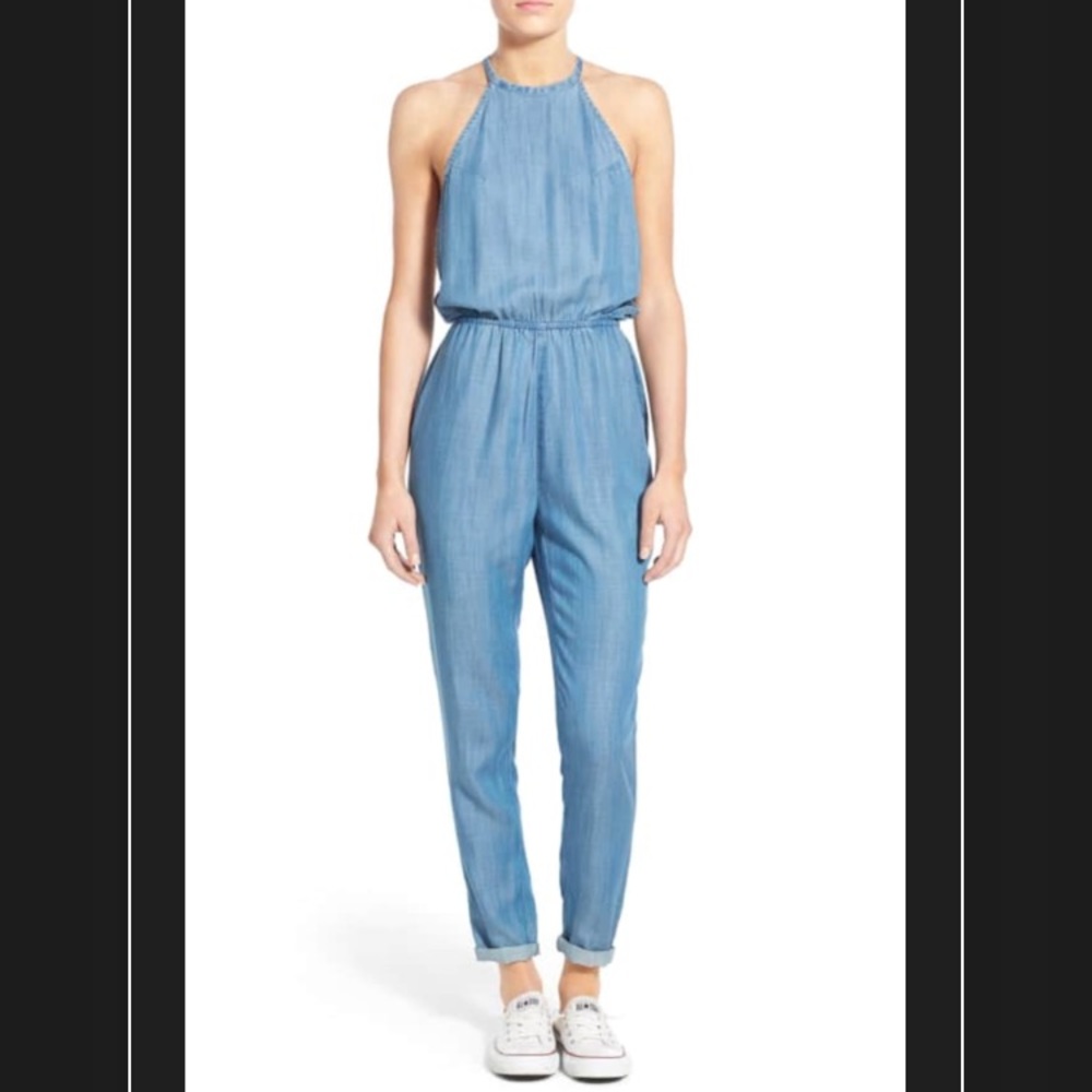 RVCA Chambray Denim Jumpsuit